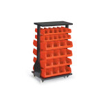 Viso rayonnage industriel double face + 56 bacs 1l et 4l - 540x680x1170