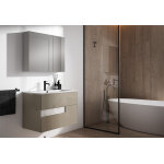 Visobath ensemble de salle de bain en bois + armoire et vasque en cramique
