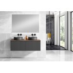 Visobath meuble de salle de bain + double vasque et miroir led  capteur