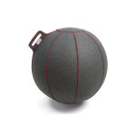 Vluv pouf rond gonflable en feutre de laine mrinos