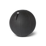Vluv pouf rond gonflable en polyester imitation cuir
