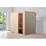 Weka sauna traditionnel en bois massif 194 x 144 cm - halmstad