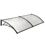 Werkapro marquise de porte en polycarbonate werka pro noir - 80 x 300 cm