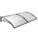 Werkapro marquise de porte en polycarbonate werka pro noir - 80 x 300 cm