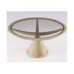 Wewood table  manger en bois massif et verre vasco ?  150 x 75 cm