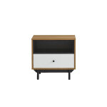 Wilsa table de chevet en bois avec pieds en mtal ? berlin