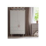 Wood luck design armoire en bois pour enfants deux tiroirs et penderie ? babushka