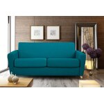 Zanisofa canap� convertible 3 places en bois et tissu salma
