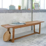 Banc en bois de teck massif 160 cm