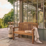 Banc de jardin en teck huil� 2 places