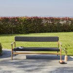 Banc de jardin en teck massif et cordage