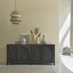 Buffet en bois massif et cannage 175 cm