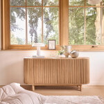 Buffet en bois teck massif 160 cm