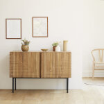 Buffet en bois de teck et m�tal 120