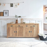 Buffet en teck recycl� massif 200 cm