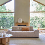 Canap� droit 3 places en velours tress�