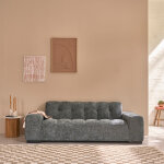 Canap� droit 3 places en velours tress� vert de