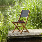 Chaise de jardin acacia et textil�ne