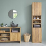 Colonne de salle de bain en teck massif 200 cm