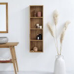 Colonne de salle de bain en teck massif suspendue