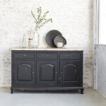 Commode en bois d'acajou et teck 150 cm