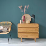 Commode en bois massif 90 cm 3 tiroirs