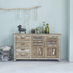 Commode en bois recycl� massif 140 cm