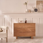 Commode en teck massif 110 cm 4 tiroirs