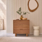 Commode en teck massif 80 cm 3 tiroirs