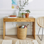 Console en bois massif 120 cm 1 tiroir