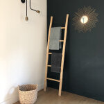 Echelle porte - serviette en teck massif 170 cm