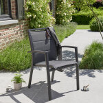 Fauteuil de jardin en aluminium et textil�ne