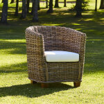 Fauteuil de jardin en kubu arrondi