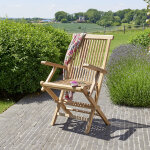 Fauteuil de jardin en teck massif pliant Fauteuil de jardin en teck massif pliant
