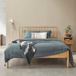 Lit en bois mindi massif 160 cm