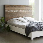 Lit en bois recycl massif 160 cm