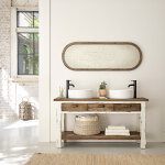 Meuble de salle de bain en bois recycl� 150 cm