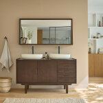 Meuble de salle de bain en mindi massif 135 cm