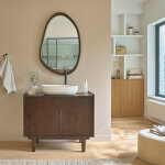 Meuble de salle de bain en mindi massif 90 cm