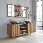 Meuble de salle de bain en teck massif 160 cm Meuble de salle de bain en teck massif 160 cm