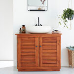 Meuble sous vasque en bois d'acajou 97 cm