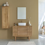 Meuble sous vasque en bois massif 100 cm