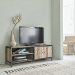 Meuble tv en bois recycl� massif 150 cm