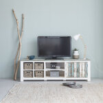 Meuble tv en bois recycl� massif 180 cm