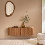 Meuble tv en bois de teck 140 cm suspendu