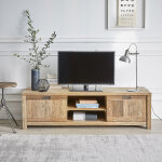 Meuble tv en bois de teck recycl� 160 cm