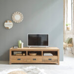 Meuble tv en bois de teck recycl� 160 cm