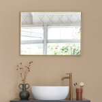 Miroir en m�tal dor� 70x50 cm