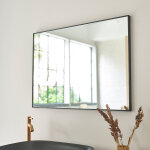 Miroir en m�tal rectangulaire 70x50cm