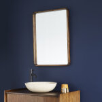 Miroir en mindi massif finition noyer